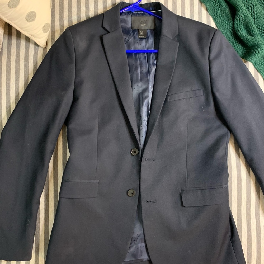 Navy H&M Blazer - Slim Fit 36R